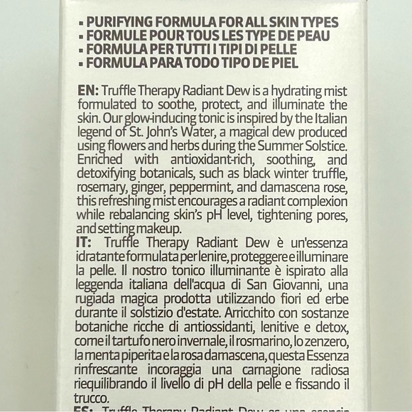 SKIN & Co Truffle Therapy Radiant Dew Mist Hydrating Moisture‎ Vegan 3.38 Fl Oz - Picture 3 of 7